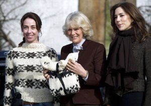 Actress Sofie Gråbøl, Camilla ‘Duchess of Cornwall’, and Crown Princess Mary of Denmark, on the set of “The Killing”, in Copenhagen, Denmark. March 27th 2012.