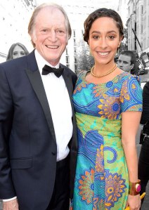 David Bradley and Oona Chaplin attending the 2014 BAFTA Television Awards